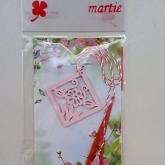 Houten vierkantje roze