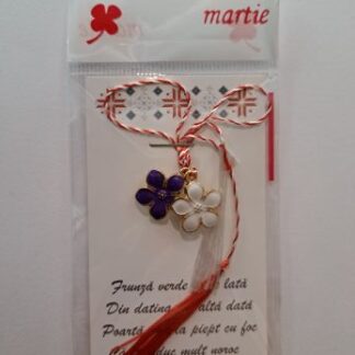 Martisor bloemetjes paars en wit